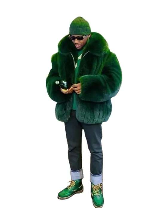 New Arrive Man Fur Jacket High Quality Men Winter Fur Bomber Coat Vendors Fashion Genuine Fox Fur Coat Men
