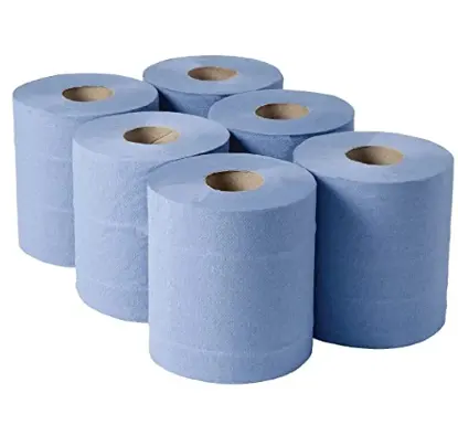 Голубой цвет, 1 слой, оптовая продажа, высококачественные бумажные полотенца, рулон макси