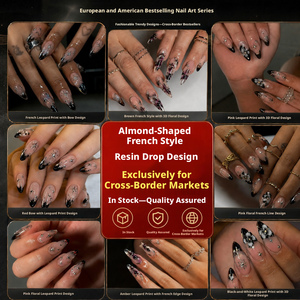 <span class=keywords><strong>Faux</strong></span> <span class=keywords><strong>ongles</strong></span> style Ins, capsules d'<span class=keywords><strong>ongles</strong></span> en forme d'amande avec strass, look haut de gamme pour l'export. - Product Image 1
