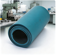 TEBAK Plaque de guidage souple en Polytétrafluoroéthylène (PTFE) bleu-vert, résistante à l'usure, pour machine-outil, 0,8-3,2 mm