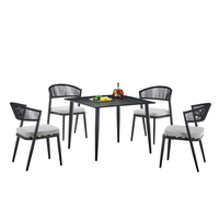 Ensemble de salle à manger d'extérieur (chaise/table) pour extérieur/patio/jardin, ensemble de 5 pièces