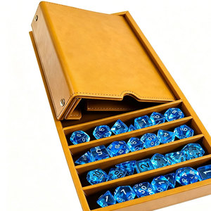 Tour à dés pliable en cuir PU 2-en-1 avec plateau de jeu et boîte à dés pour DND, idéal pour les magasins de jeux, les commandes en gros et la personnalisation de logo acceptée - Product Image 5