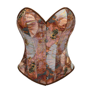 <span class=keywords><strong>New</strong></span> phong cách Tòa Án Corset màu xanh lá cây Bee <span class=keywords><strong>Jacquard</strong></span> vải giảm béo cơ thể hình thành áo Corset Top - Product Image 6