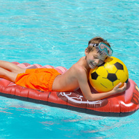 Matelas flottant personnalisé en forme de voiture de sport rouge, en PVC épais, 170x93.5x17CM, directement de l'usine, île flottante