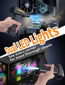 พัดลมเทอร์โบขนาดเล็กแบบพกพา 8000mAh 130000RPM ไร้ใบพัด พร้อมไฟส่องสว่าง - Product Image 2