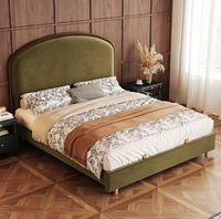 Lit double moderne de luxe incurvé pour chambre principale
