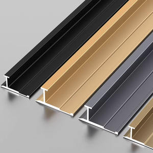 Moulage mural en aluminium minimaliste pour maisons modernes, design fin, bande de transition pour panneau mural - Product Image 1