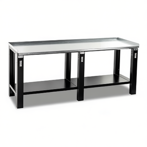 Banco de trabajo 506 Th con superficie metálica de 72 pulgadas x 30 pulgadas x 34 pulgadas, estante de almacenamiento resistente para taller o garaje. - Product Image 2