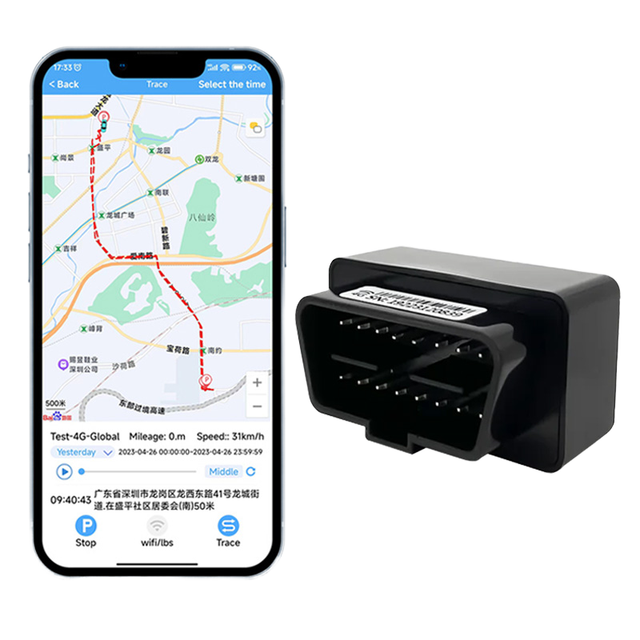 Plug in OBD GPS Tracker for Trucks and Taxis Fleet Management Device with Voice Monitor Speed Alarm Plug Play Car OBD Tracker