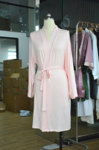 Nhà Sản Xuất Nguồn Cung Cấp Phụ Nữ Phương Pháp Vải Tùy Chỉnh Dệt Kim Áo Ngủ Áo Dành Cho Người Lớn Spa Áo Thiết Kế Sexy Loungewear Ngủ Áo Choàng Tắm - Product Image 4