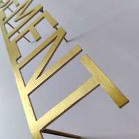 Enseigne Métallique Personnalisée Découpée au Laser pour Entreprise, Logo Mural de Réception, Lettres Métalliques pour Bâtiment, Lettres Solides en Acier Inoxydable et Laiton