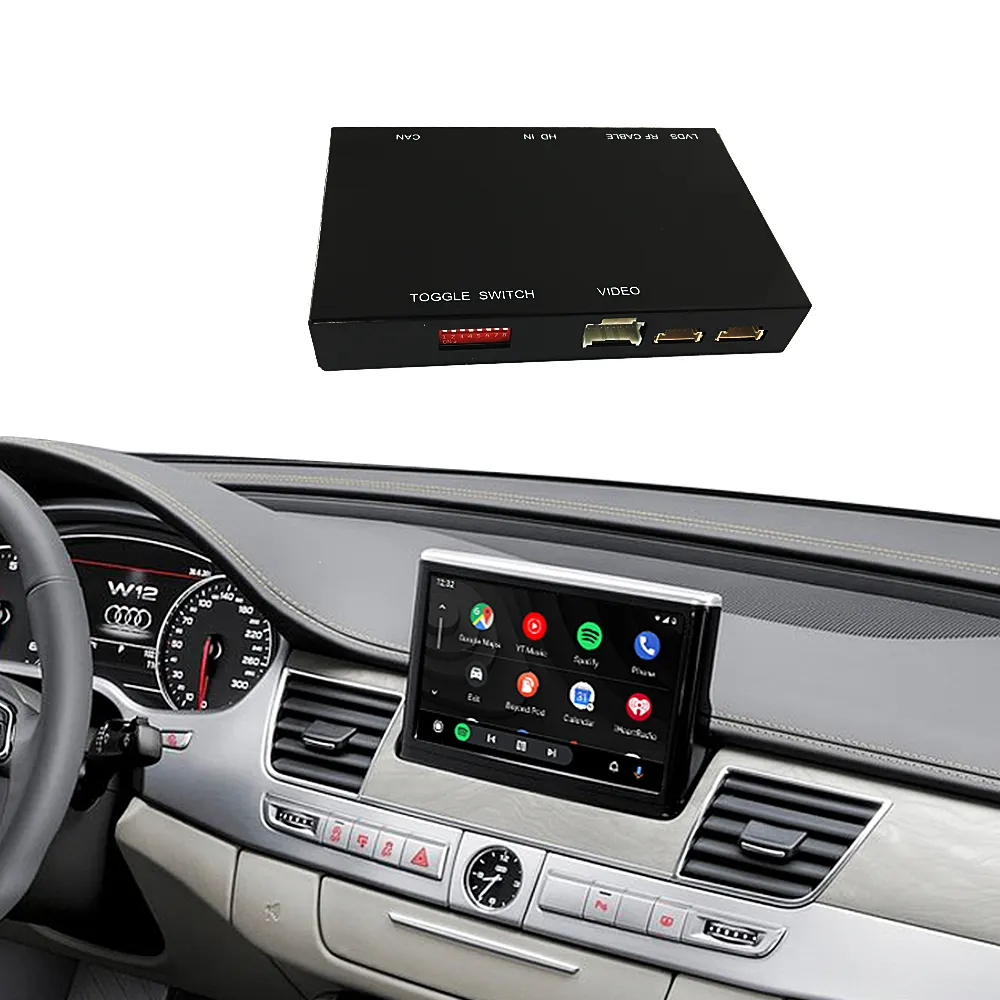 Wireless Apple CarPlay Multimedia Android Auto Interface Decoder for Audi A8 2012-2018 AirPlay Mirror Link Youtube Car Play