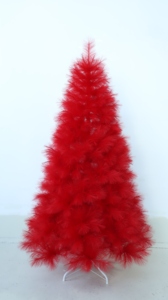 Meilleures ventes : Arbre de Noël pré-éclairé articulé à plumes, en métal <span class=keywords><strong>rouge</strong></span>, pour la décoration de la maison, du bureau et des fêtes, vente en gros, OEM usine - Product Image 2