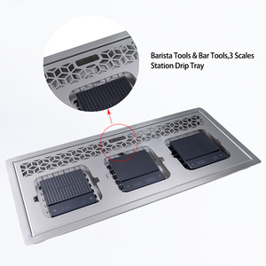 สถานีชงกาแฟแบบดริปสเตนเลส 304 พร้อมถาดรองน้ำหยดเบียร์แบบกำหนดเอง ถาดดริปกาแฟแบบมือ สถานีสามชั้น แบรนด์สั่งทำ - Product Image 2