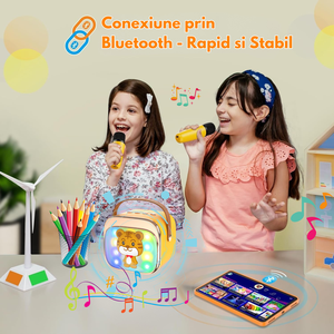 Entretenimiento familiar portátil, precio más bajo, juguetes interactivos, altavoz inalámbrico con micrófonos, canción para Mini máquina de Karaoke para niños - Product Image 5