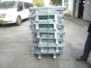 Lồng lưu trữ lưới dây kim loại có thể xếp chồng lên nhau với khung mạnh mẽ hàng hóa và thiết bị lưu trữ số lượng lớn - Product Image 6