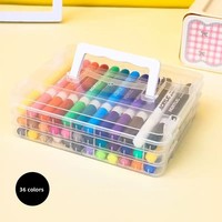 Lot de stylos aquarelles en gros pour usine, 12, 24, 36, 48 couleurs, marqueurs à base d'eau, stylos de peinture pour enfants