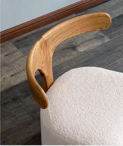 Chaise de baleine en bois massif de design moderne dans un <span class=keywords><strong>fauteuil</strong></span> de canapé simple <span class=keywords><strong>blanc</strong></span> pour salon salle à manger loisirs changement confortable - Product Image 5