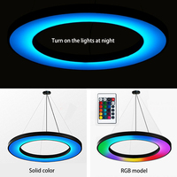Grand lustre moderne personnalisé à changement de couleur RVB lumières de célébrités créatives sur Internet pour pendentif décoratif d'ambiance
