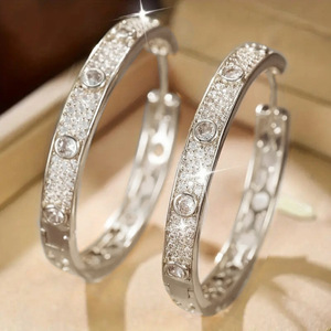Orecchini a Cerchio Vuoto per Donne, Design Traforato Semplice, Accessori per Orecchie da Indossare Quotidianamente - Product Image 5