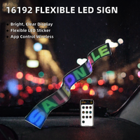 Autocollant d'affichage LED flexible RGX 16*144 avec contrôle USB/application pour vitres arrière de véhicules extérieurs - Résolution 16x192, indice de protection IP65