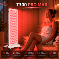 Lampe de luminothérapie rouge à 9 longueurs d'onde, machine de luminothérapie LED 1060 nm, lumière infrarouge, panneau de luminothérapie rouge à 300 LED pour le visage et le corps