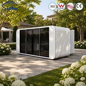 บ้านสำเร็จรูปโครงสร้างเหล็กแบบขยายได้ กันน้ำ ทันสมัย สไตล์ Apple พร้อมห้องน้ำและห้องนอน สำหรับอาคารสำนักงาน - Product Image 1