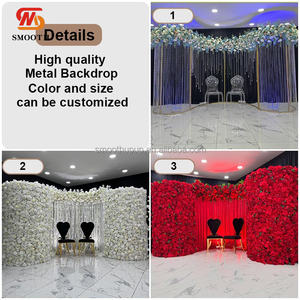 Support d'<span class=keywords><strong>arche</strong></span> de scène en forme de S pour mariage en extérieur, décoration de fond de scène avec anneau de fond de scène - Product Image 3