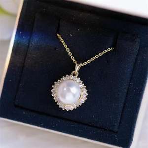 Zhuji Zhizhen lance un pendentif en or 14 carats haut de gamme avec perle véritable, nouvelle vague de bien-être avec une atmosphère polyvalente, livraison gratuite - Product Image 5