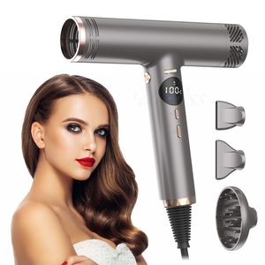 Hair Dryer With Negative Ion Technology Dc Motor Quiet Operation Salon Grade Fast Drying Hair Care Tool Black Color - Product Image 1