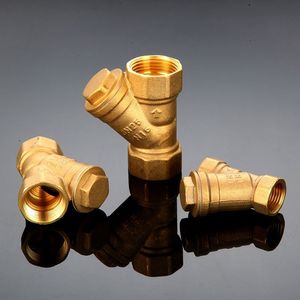 Válvula de filtro tipo Y de latón DN15 DN20 DN25 para sistemas de suministro de agua, drenaje y HVAC - Product Image 1