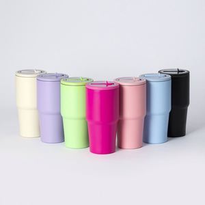 Classic 20oz Stainless Steel Insulated Cup Double Wall Vacuum Travel Mug with Handle Straw for <b>Hot</b> Cold <b>Drinks</b> Coffee - Product Image 5