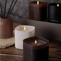 Set Lilin Aromaterapi Kaca Bebas BPA Terlaris, Aroma Tahan Lama, Pengharum Ruangan, Penghilang Bau, Buatan Tangan