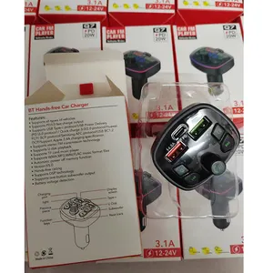 Q7 Hands-free FM Transmitter Car <strong>Kit</strong> BT Type C Aux Digital Music 3.1A Dual Charger Usb Car Mp3 Player - Product Image 1