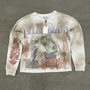 Thả vai trên tất cả các in ấn kỹ thuật số tùy chỉnh trọng lượng nặng liền mạch 100% bông Waffle cổ điển tách đau khổ Áo Thun t Áo sơ mi - Product Image 1