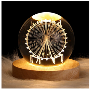 Vendita Calda: Sfera di Cristallo 3D con Base Luminosa, Sistema Solare Galattico 3D, Regalo Popolare per Bambini - Product Image 3