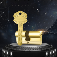 Cylindre de serrure de porte professionnel en laiton de marque Jixin, double cylindre pour porte en acier, grade 1 ANSI, entraxe 60 mm, 3 clés, doré