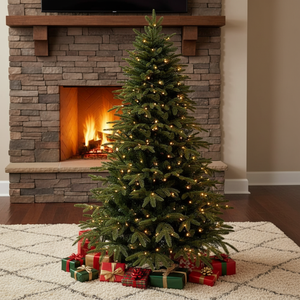 Wholesale High Quality Artificial PE Spruce <b>Christmas</b> <b>Tree</b> | Standing Base | Multicolored <b>LED</b> <b>Lights</b> | 5-10Ft Size | Fireproof | - Product Image 6
