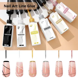 Vernis à ongles gel araignée 6 couleurs 10ml, gel de dessin à la ligne haute densité, pour peinture de lignes dorées et argentées, gel UV, fournitures de nail art - Product Image 1