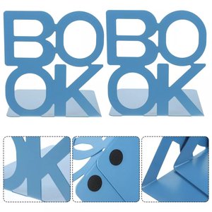 Modern Iron Metal Bookends Decorative Holder & Stopper for Office/<b>School</b> Desktop Organization Customized Designs Gift - Product Image 6
