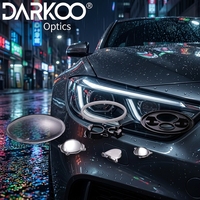 Lentille de projecteur Bi-LED 12V 6000K, lentille optique carrée en verre, accessoires de phare de voiture, pièces automobiles de remplacement et de mise à niveau