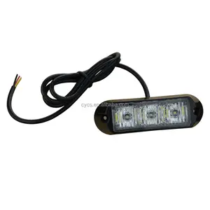 white yellow 12v-24v Truck Car 3LED Warning flash Light Bar Flashing Model led Strobe light SUV side marker motorcycle lights