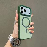 Coque de téléphone magnétique givrée de luxe pour iPhone 18 17 16 15 14 Plus 13 Pro Max, coque arrière de protection antichoc en silicone