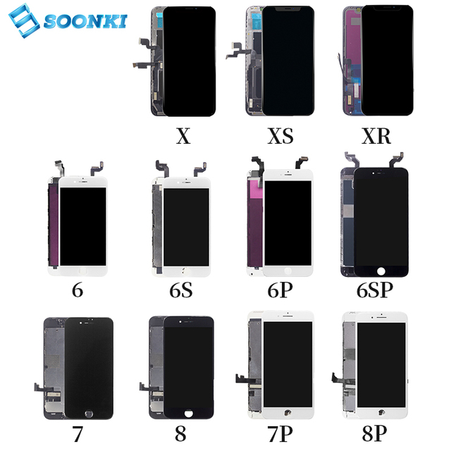 For iphone 6 6s Plus 7 8 Lcd Screen for iphone X Xr Xs Max 11 12 Pro Mini Max 13pro 13 Promax Display Oled Ekran Replacement