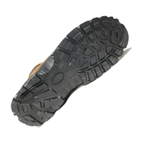 Protection des orteils Chaussure de sécurité en acier en cuir Crazy Horse pour hommes Botte de travail avec embout en acier