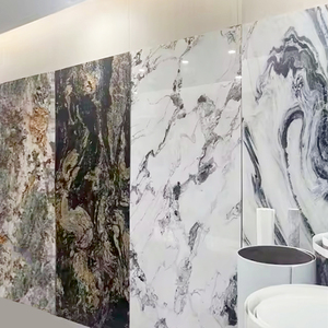 Decoración de Interiores de Estilo Moderno, Lámina de PVC con Recubrimiento UV, Panel y Tablero de Pared de Mármol SPC, Compuesto de Plástico y Piedra - Product Image 1