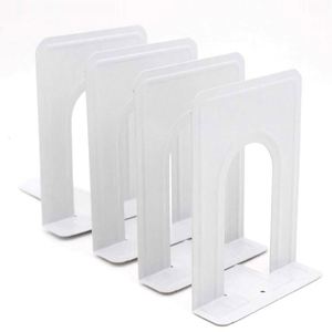 Sujetalibros Metálicos Resistentes para Hogar, Oficina y Escuela, Organizador de Libros con Almohadillas Antideslizantes para Libros, Revistas y DVD, Perfecto - Product Image 3