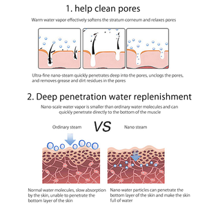 Vaporizador Facial Profesional 2020 para Limpieza Profunda, Spa, Hidratación, Vapor Nano, Iónico, con Logo - Product Image 4