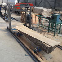 Scierie à chaîne portative à essence avec rail de 5000 mm, machine à scier à chaîne mobile à essence pour le traitement du bois sur site