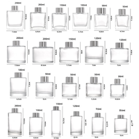 Diffuseur de parfum en verre rond transparent de style nordique 100 ml 200 ml |   Flacon de parfum de haute qualité blanc |   Vente en gros en vrac vide